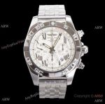 Swiss Grade Replica Breitling Chronomat A7750 watch in White Roman Dial 44mm